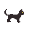 Sable pixel cat sprite